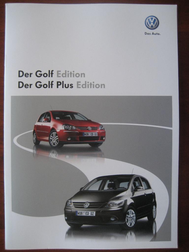 Volkswagen Golf Edition / Golf Plus Edition (febr. 2008), Boeken, Ophalen of Verzenden, Nieuw, Volkswagen