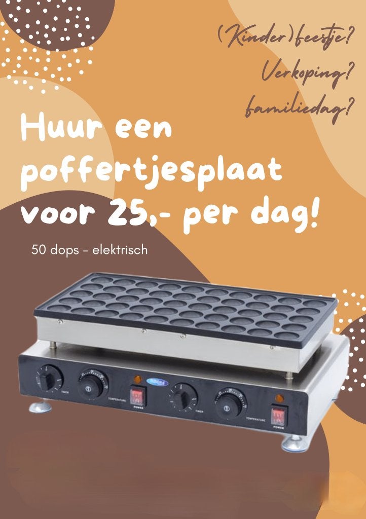 Poffertjesplaat huren, Ophalen, Overige