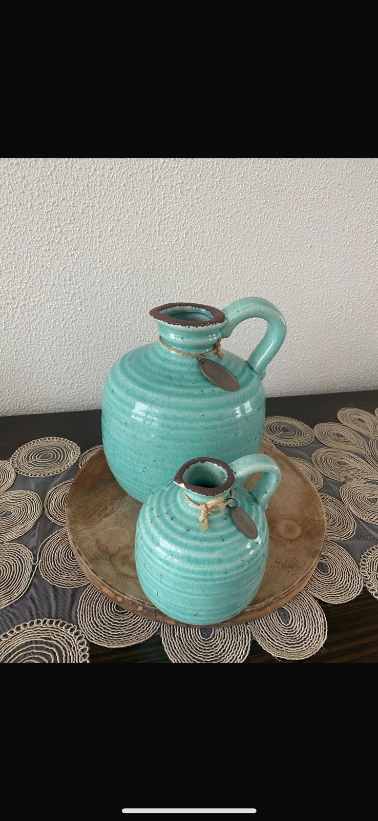 Riverdale Vazen Set - 20 cm en 13 cm, Ophalen, Overige kleuren, Aardewerk of Porselein, Zo goed als nieuw