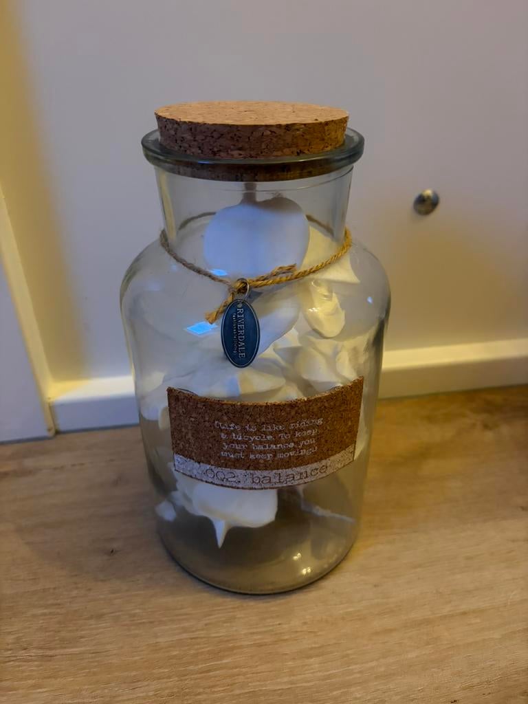 Riverdale glazen pot, Huis en Inrichting, Overige kleuren, Ophalen of Verzenden, Minder dan 50 cm, Glas