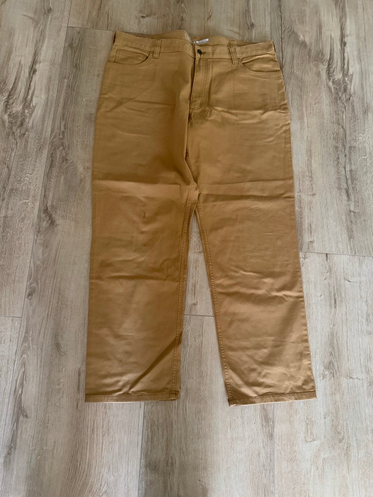 Carhartt Relaxed Fit Broek - Mosterdgeel maat 40x32, Ophalen of Verzenden, Gedragen, Overige maten, Geel