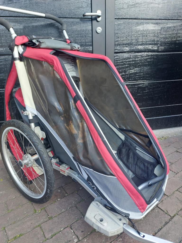 Thule Chariot Cougar 1 Kinderkar met Jogging Kit, Ophalen, Gebruikt, Opvouwbaar, 20 tot 40 kg