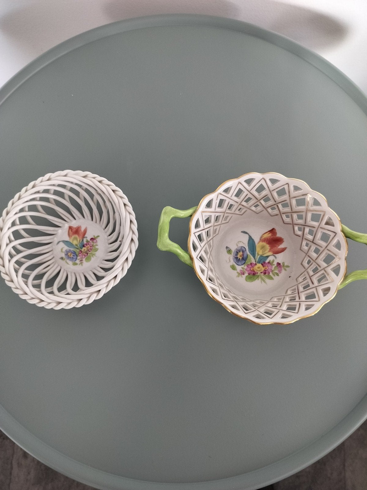 Set van 2 Herend Hongarije handgeschilderde schaaltjes, Ophalen of Verzenden