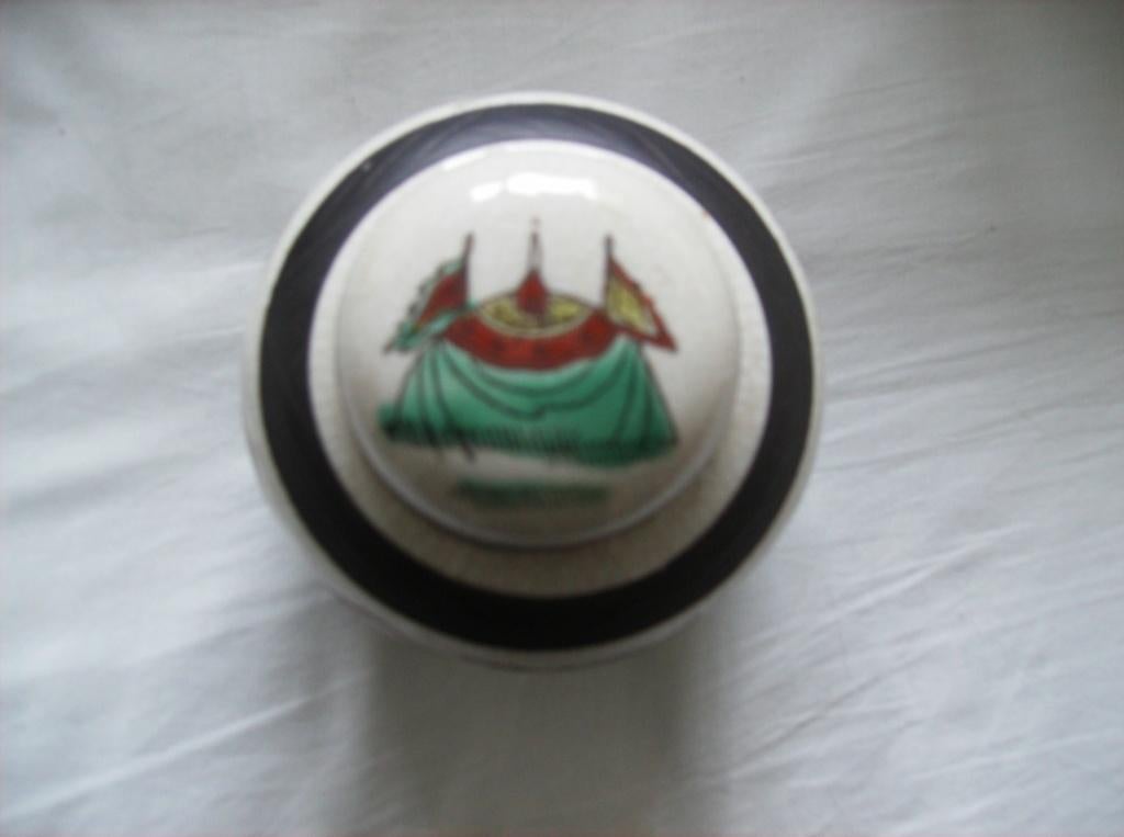 GEMBERPOT,  ANTIEK CHINEES, MET STRIJDERS, GEMERKT, Ophalen of Verzenden