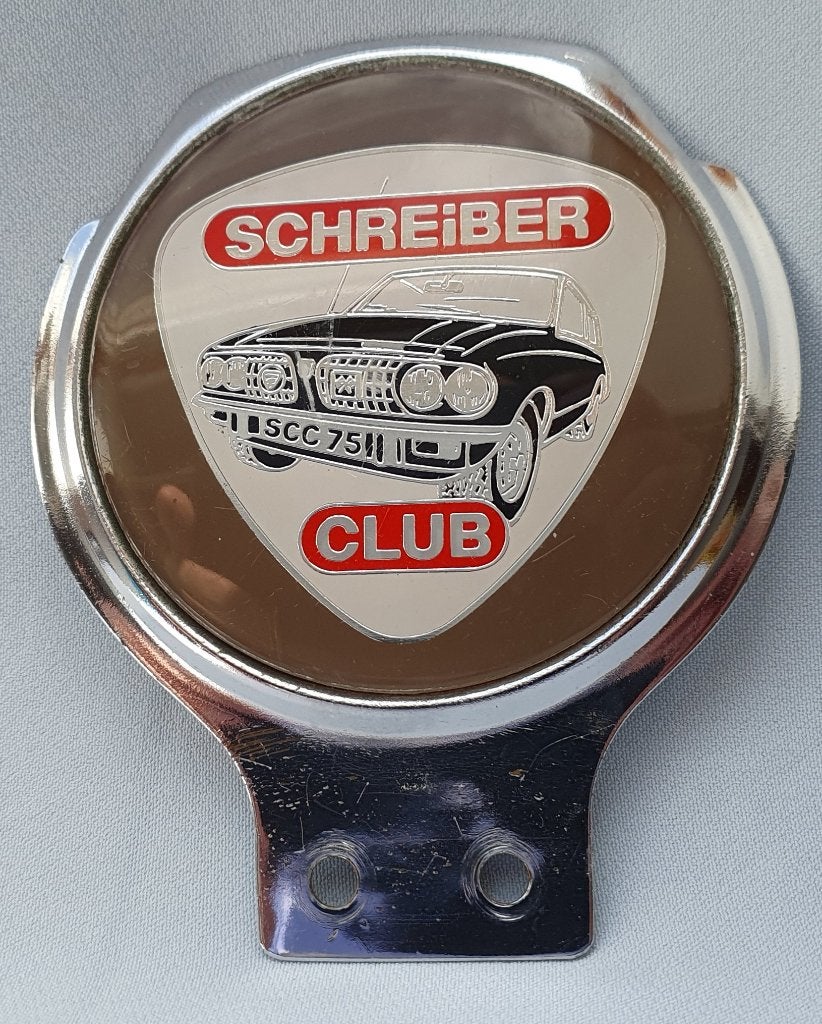 Metalen Grille Badge van de "Schreiber Club", Verzenden, Zo goed als nieuw, Auto's