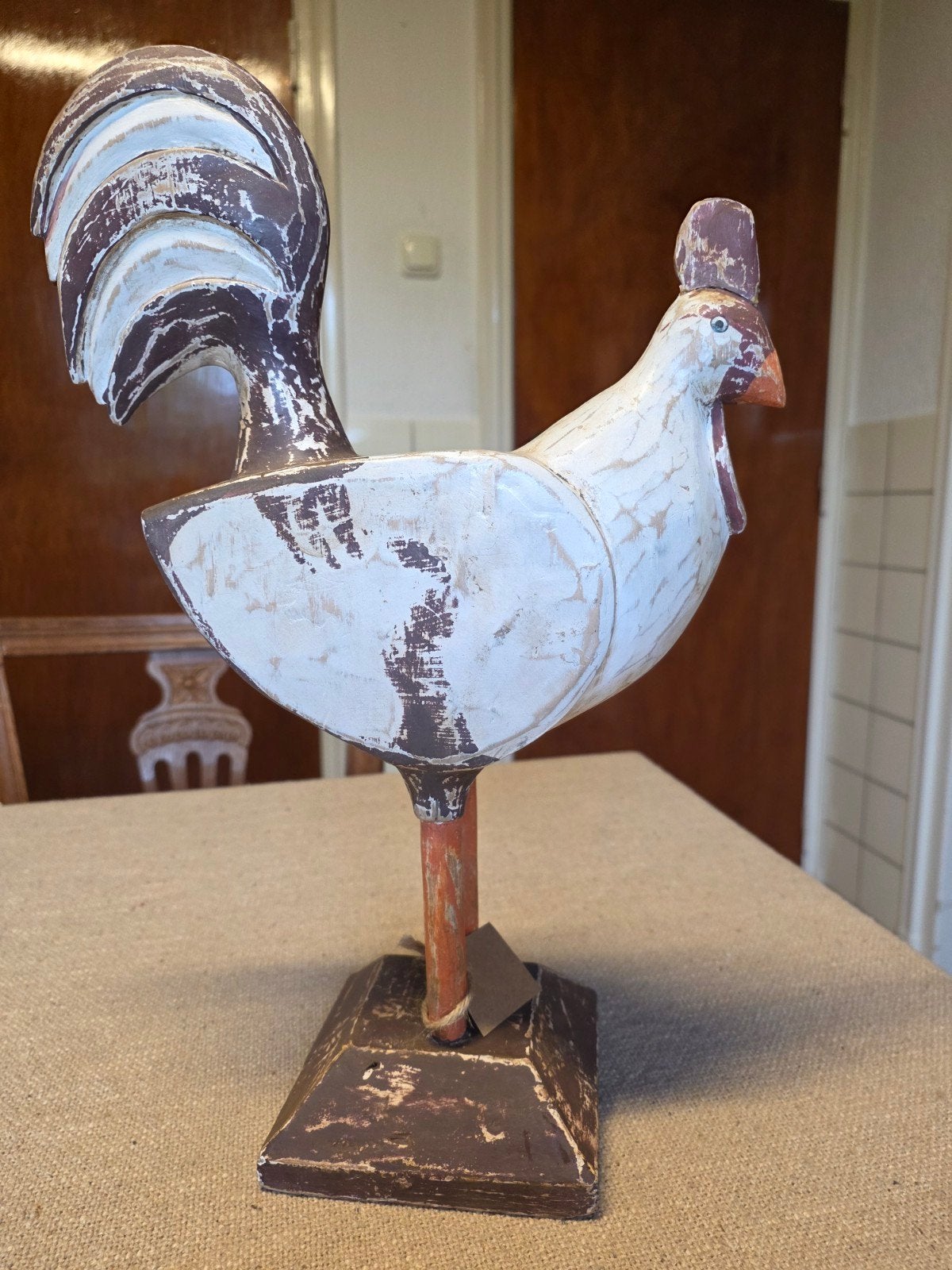 Brocante houten haan, Ophalen of Verzenden