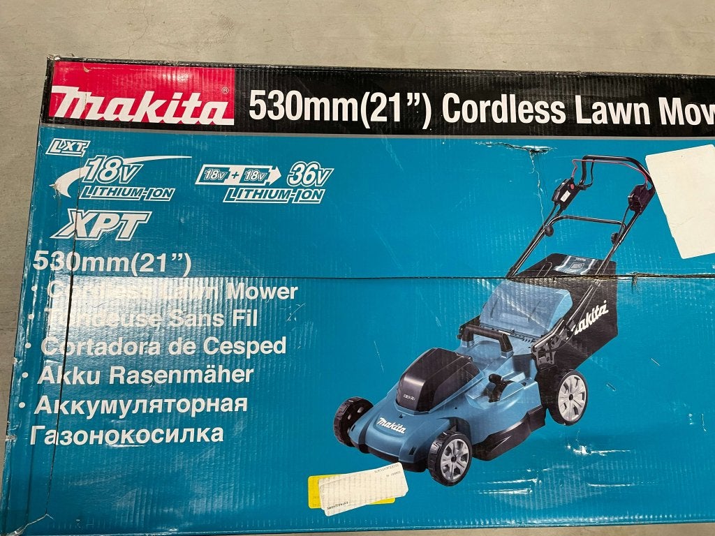 Makita DLM539Z (2X18V) accu Grasmaaier - 53cm - 70L - 1000m², Niet ingevuld, Cirkelmaaier, Accu-grasmaaier, Niet ingevuld