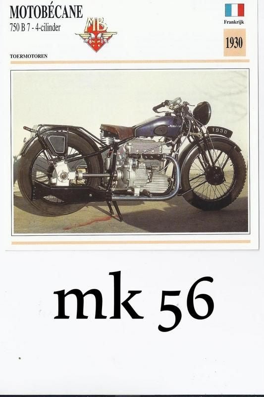 Mk56 motorkaart motobecane 750 b 7, Verzamelen, Ophalen of Verzenden, Zo goed als nieuw, Motoren