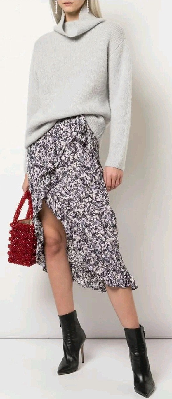 Iro wrap midi rok maat 34/36 in nieuwstaat, Kleding | Dames, Meerkleurig, Ophalen of Verzenden, Zo goed als nieuw, Maat 34 (XS) of kleiner