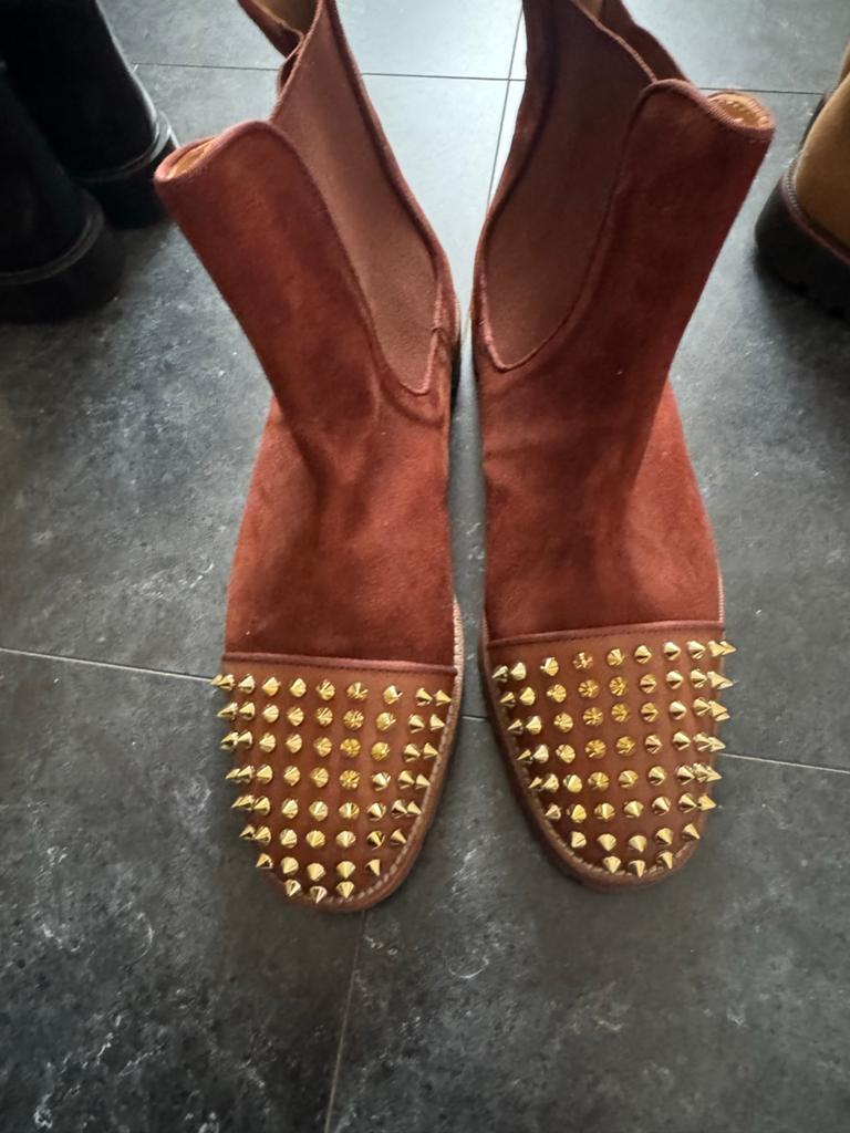 Heren enkel laarzen met studs, Bruin, Boots, Nieuw, Ophalen of Verzenden