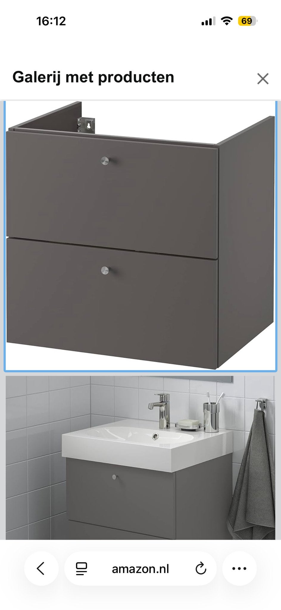 Set van 2 lades voor badkamermeubel - IKEA GODMORGON, Huis en Inrichting, Badkamer | Badkamermeubels, Ophalen, Minder dan 50 cm
