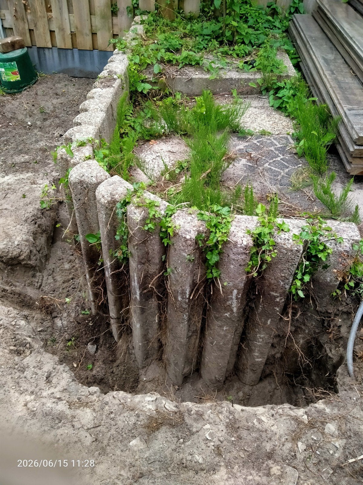 Betonnen palissaden/borders voor tuin of oprit, Tuin en Terras, Ophalen, Gebruikt, 200 cm of meer, Minder dan 25 cm