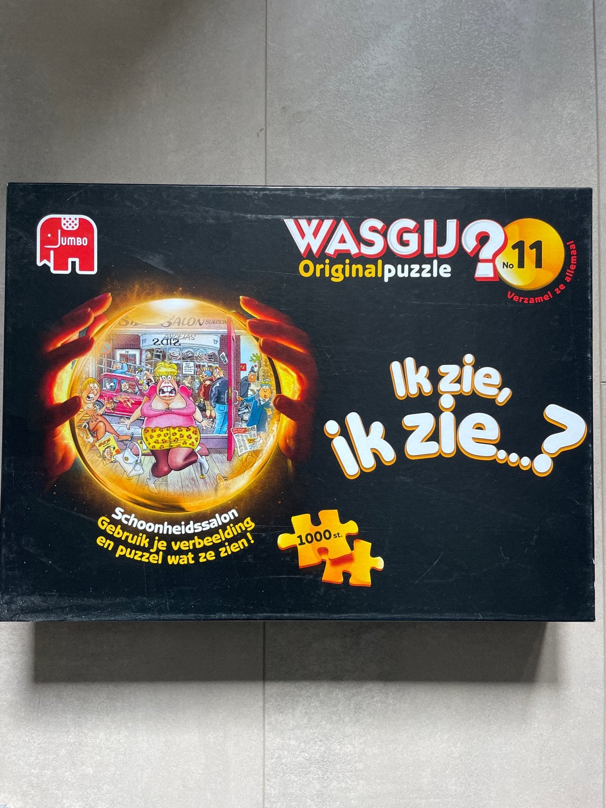 Wasgij Original 11: Schoonheidssalon 1000 stukjes, Hobby en Vrije tijd, Denksport en Puzzels, Ophalen of Verzenden, 500 t/m 1500 stukjes