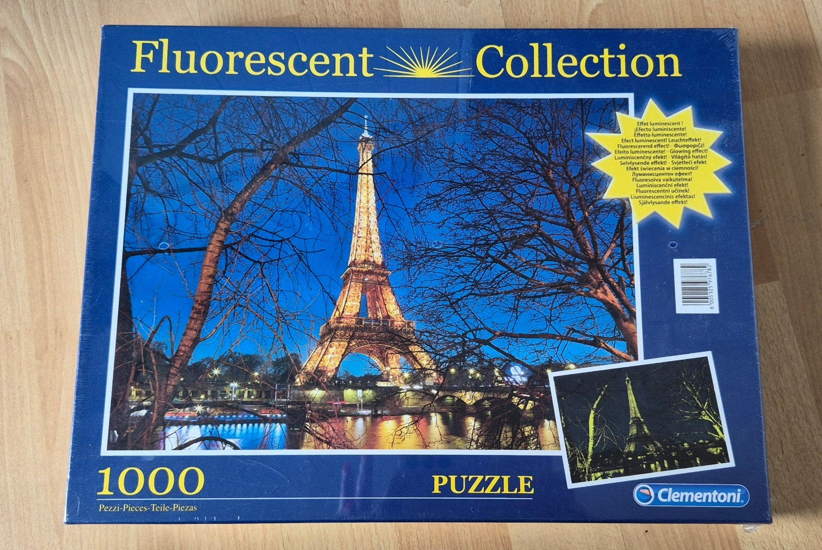 Nieuwe Clementoni Fluorescerende Puzzel  1000 Stuk, Ophalen of Verzenden, 500 t/m 1500 stukjes, Nieuw, Legpuzzel