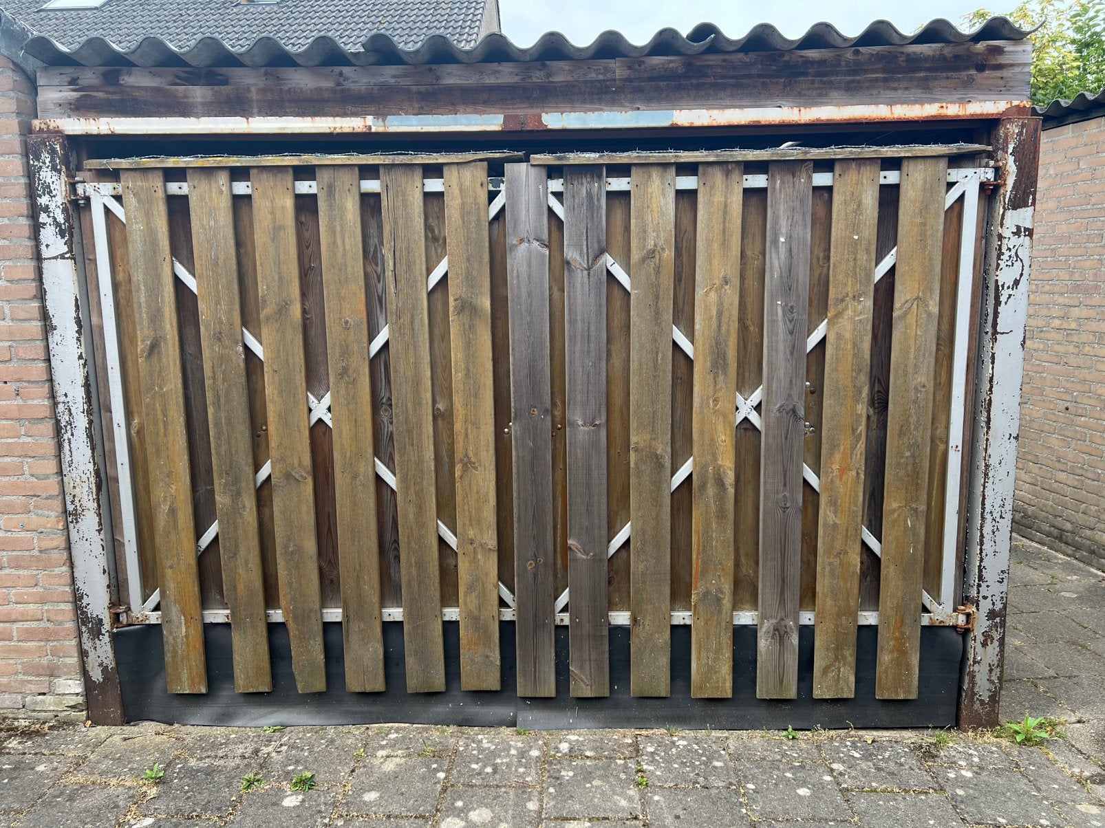 Gratis afhalen! Openslaande poortdeuren, Ophalen, 120 cm of meer, Garagedeur