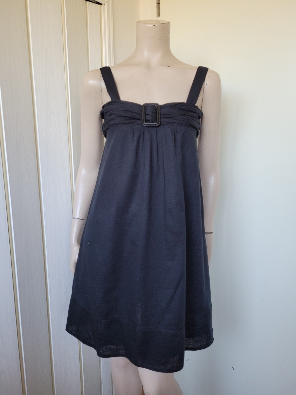 Burberry jurk zwart katoen zomer maat 34/XS, Zwart, Ophalen of Verzenden, Zo goed als nieuw, Burberry