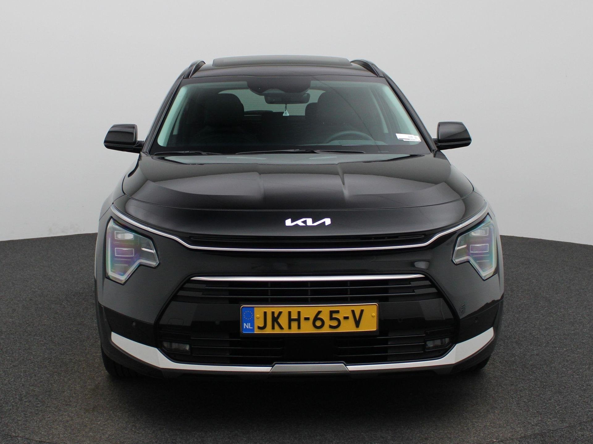 Kia Niro 1.6 GDi PHEV DynamicPlusLine Navi | Cruise | Leder, Auto's, Gebruikt, Euro 6, 179 pk, Zwart