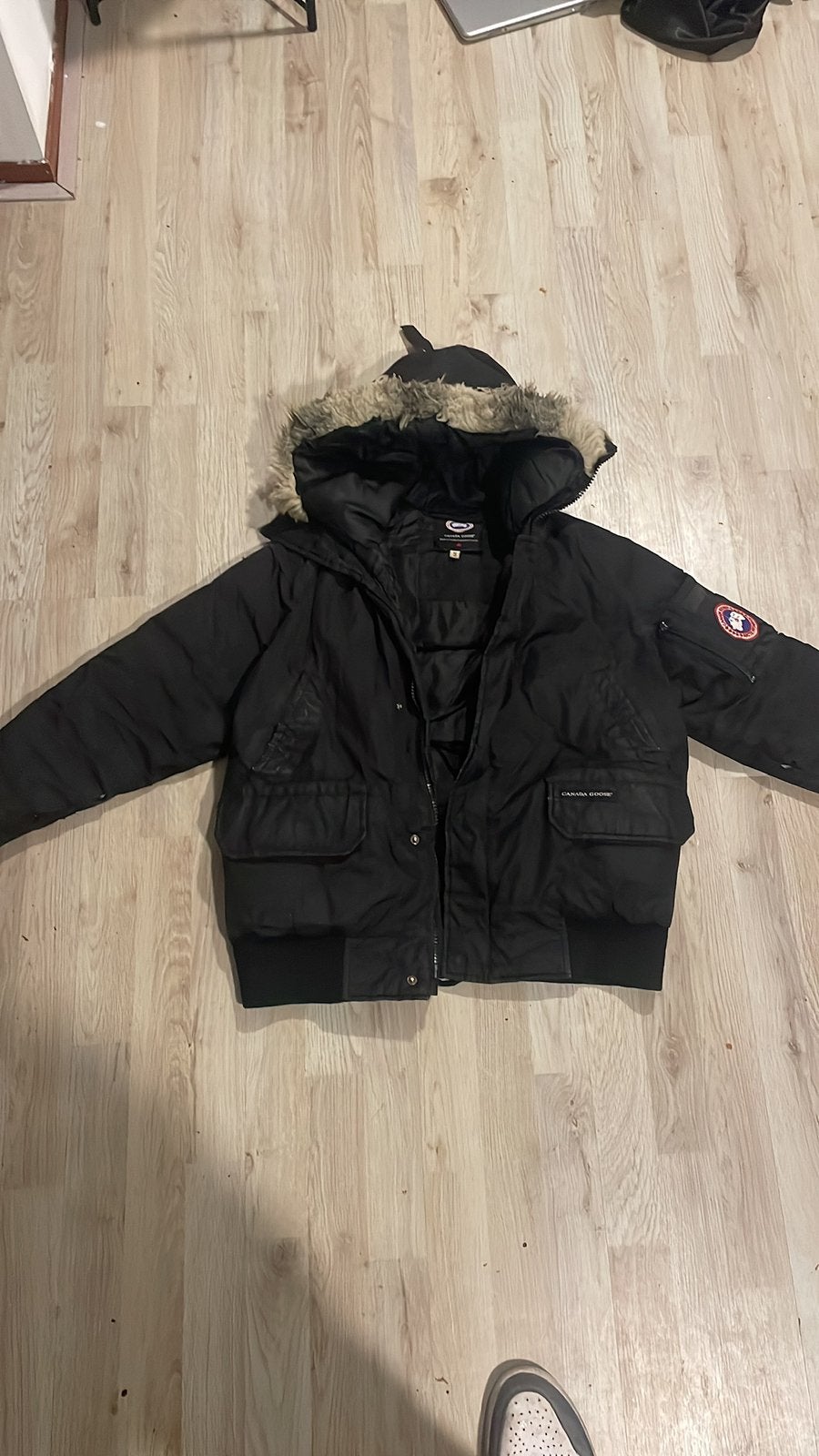 Canada goose jas, Ophalen of Verzenden, Gedragen, Maat 46 (S) of kleiner, Zwart
