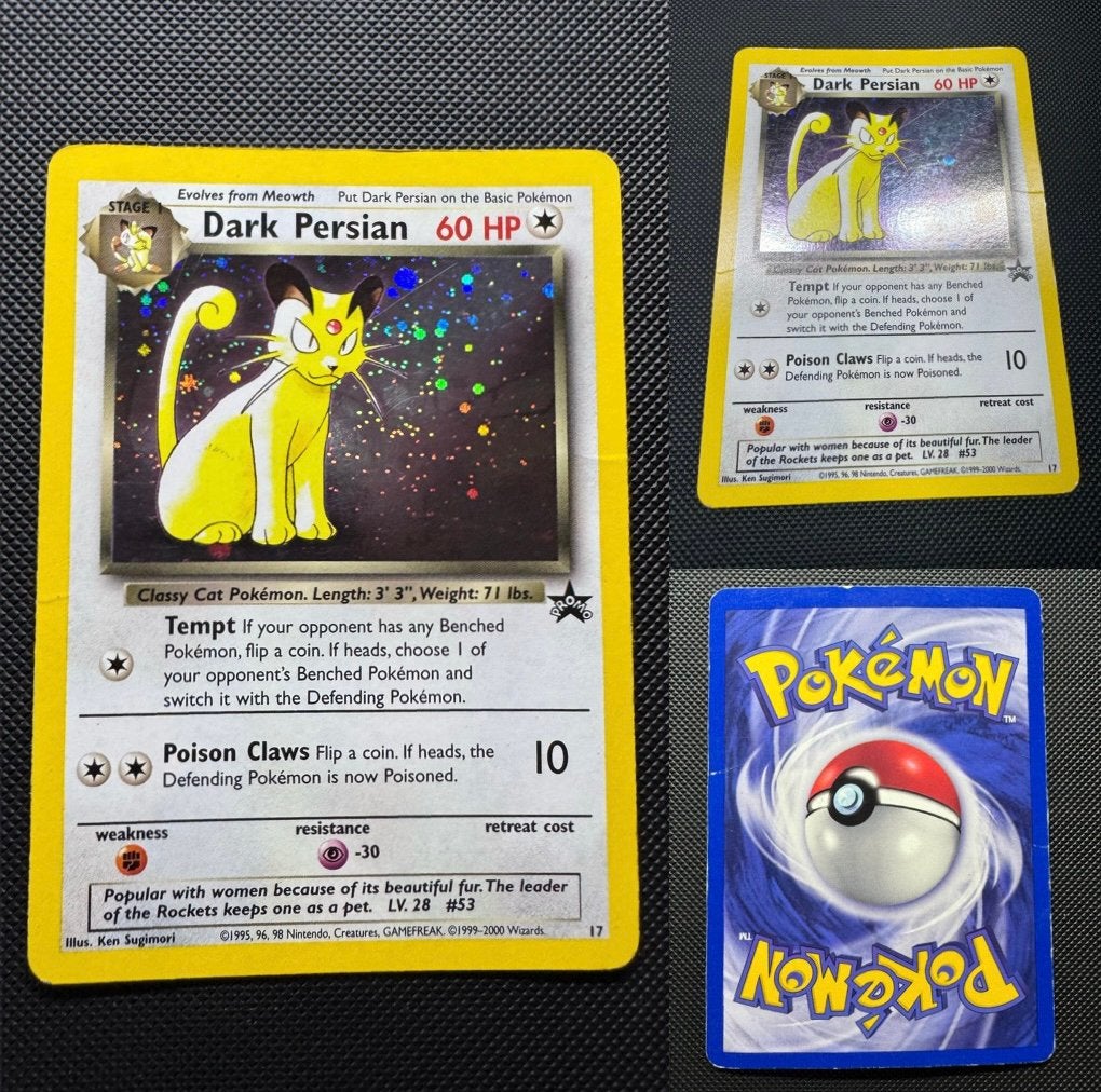 Dark Persian WP 17 Black Label Promo WOTC pokemon kaart, Ophalen of Verzenden, Zo goed als nieuw, Losse kaart, Foil
