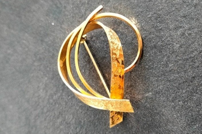 Double fantasie broche, Ophalen of Verzenden, Zo goed als nieuw, Zilver, Overige materialen