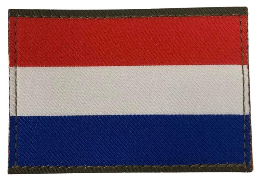 Embleem Nederlandse vlag mouw UBAC / Gevechtsbloes, Defensie, Ophalen of Verzenden, Defensie, Nederland