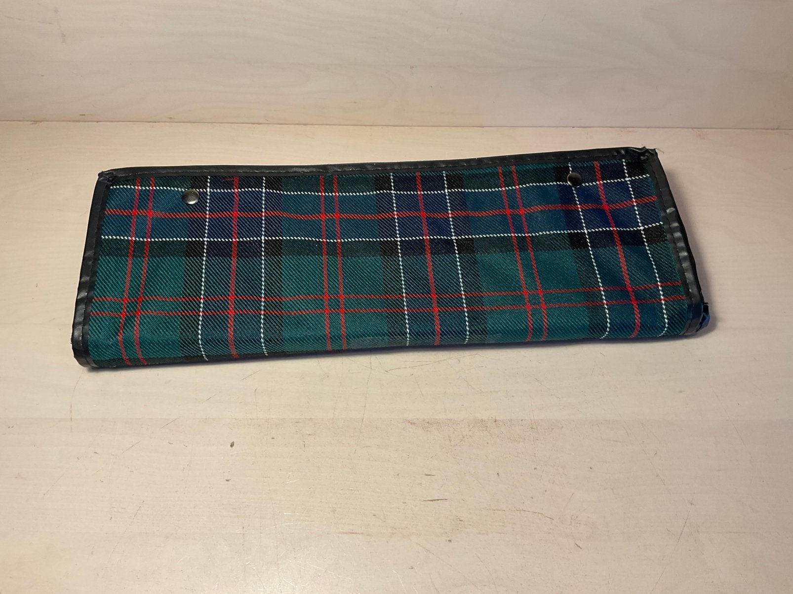 Vintage vouwkoffer groene ruit met band, Ophalen of Verzenden, Zo goed als nieuw, Overige materialen