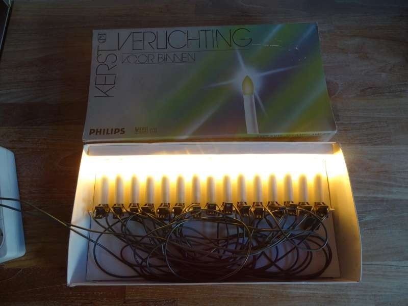 Oude kerstverlichting Philips type KV15 met 15 kaarslampjes, Diversen, Ophalen of Verzenden, Zo goed als nieuw