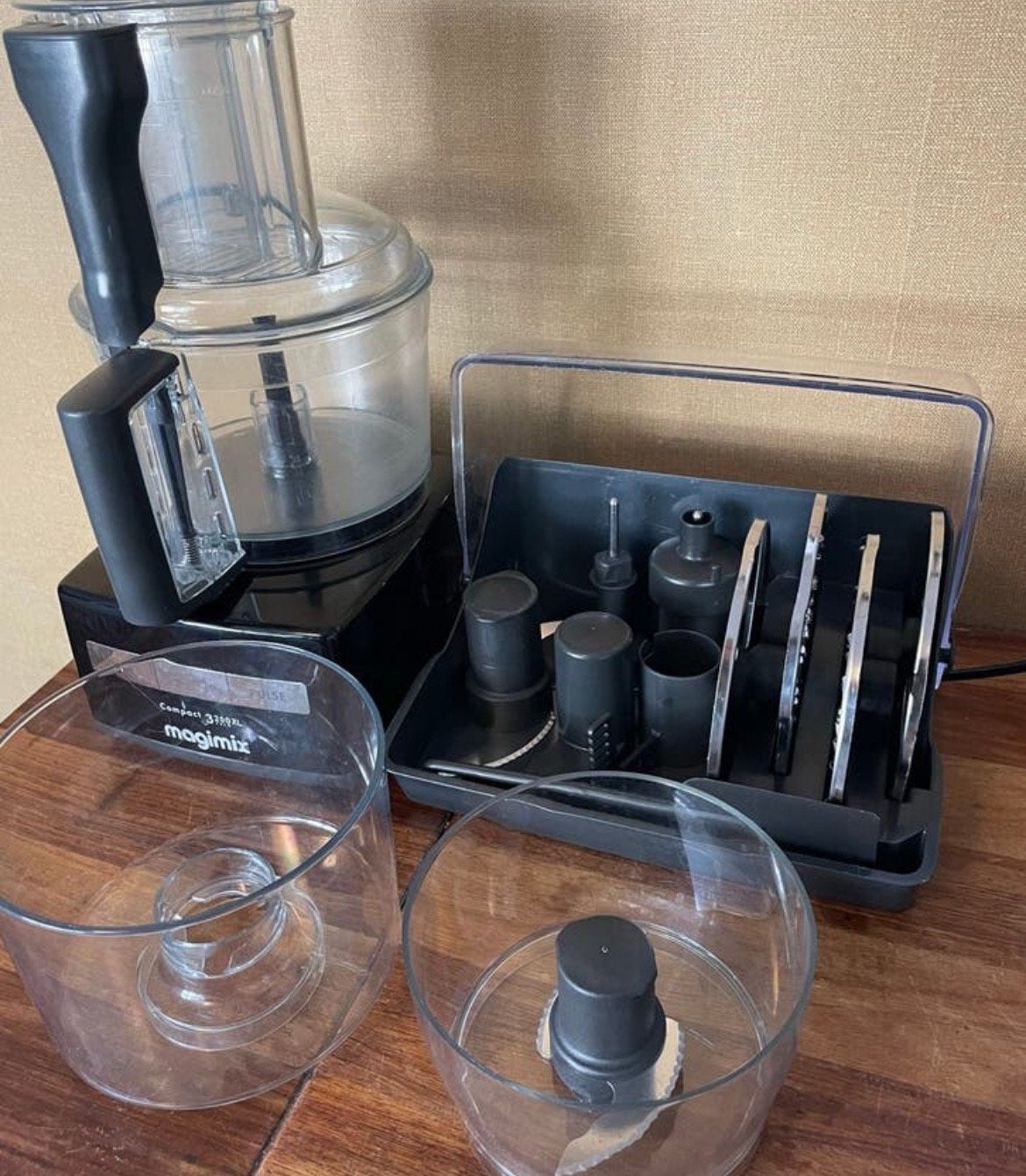 Magimix Compact 3200XL Keukenmachine zwart - In prima staat, Ophalen of Verzenden, Zo goed als nieuw