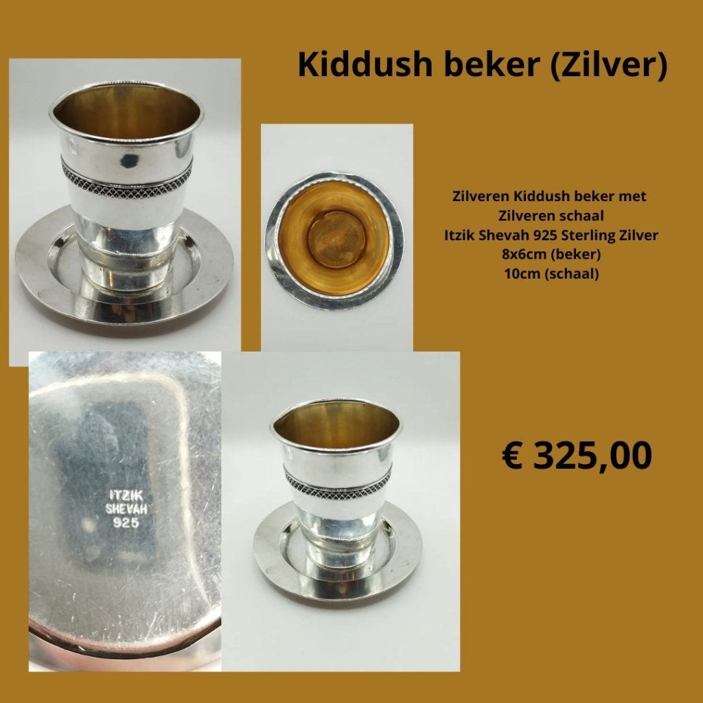 Kiddush beker 925 Sterling Zilver, Antiek en Kunst, Verzenden