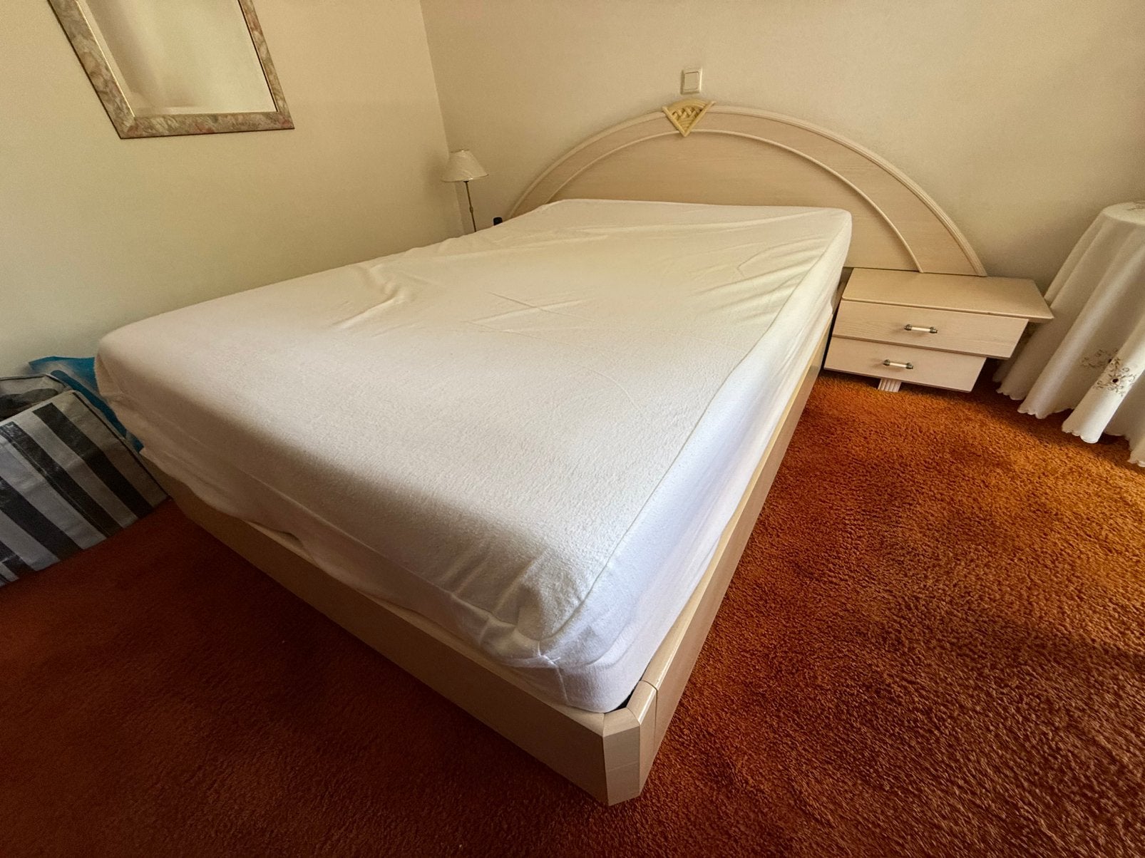 Compleet Bed met spiraalbodem, Ophalen, Zo goed als nieuw, Tweepersoons