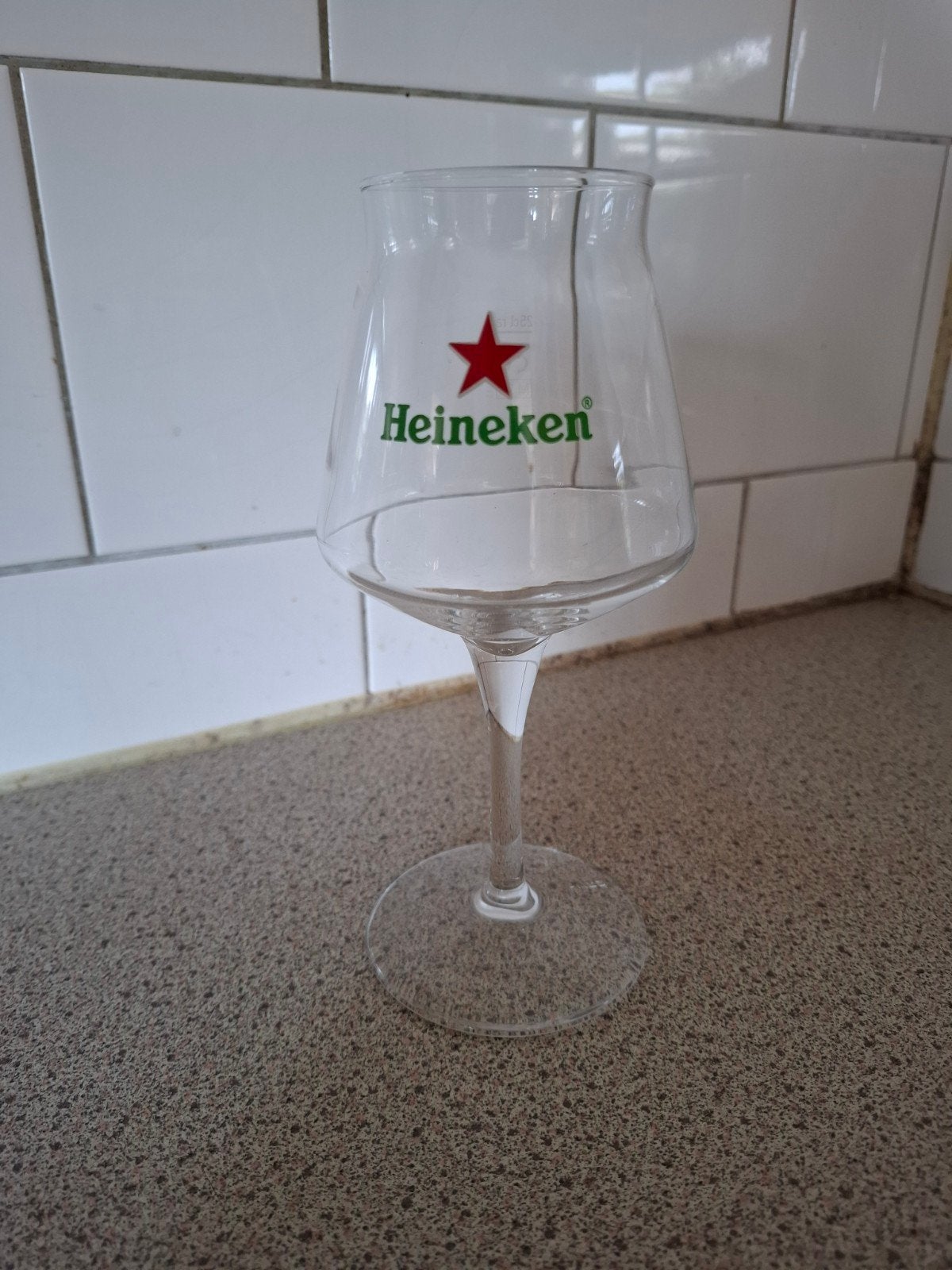Mooi Heineken bierglas, Ophalen of Verzenden, Zo goed als nieuw, Glas of Glazen, Heineken