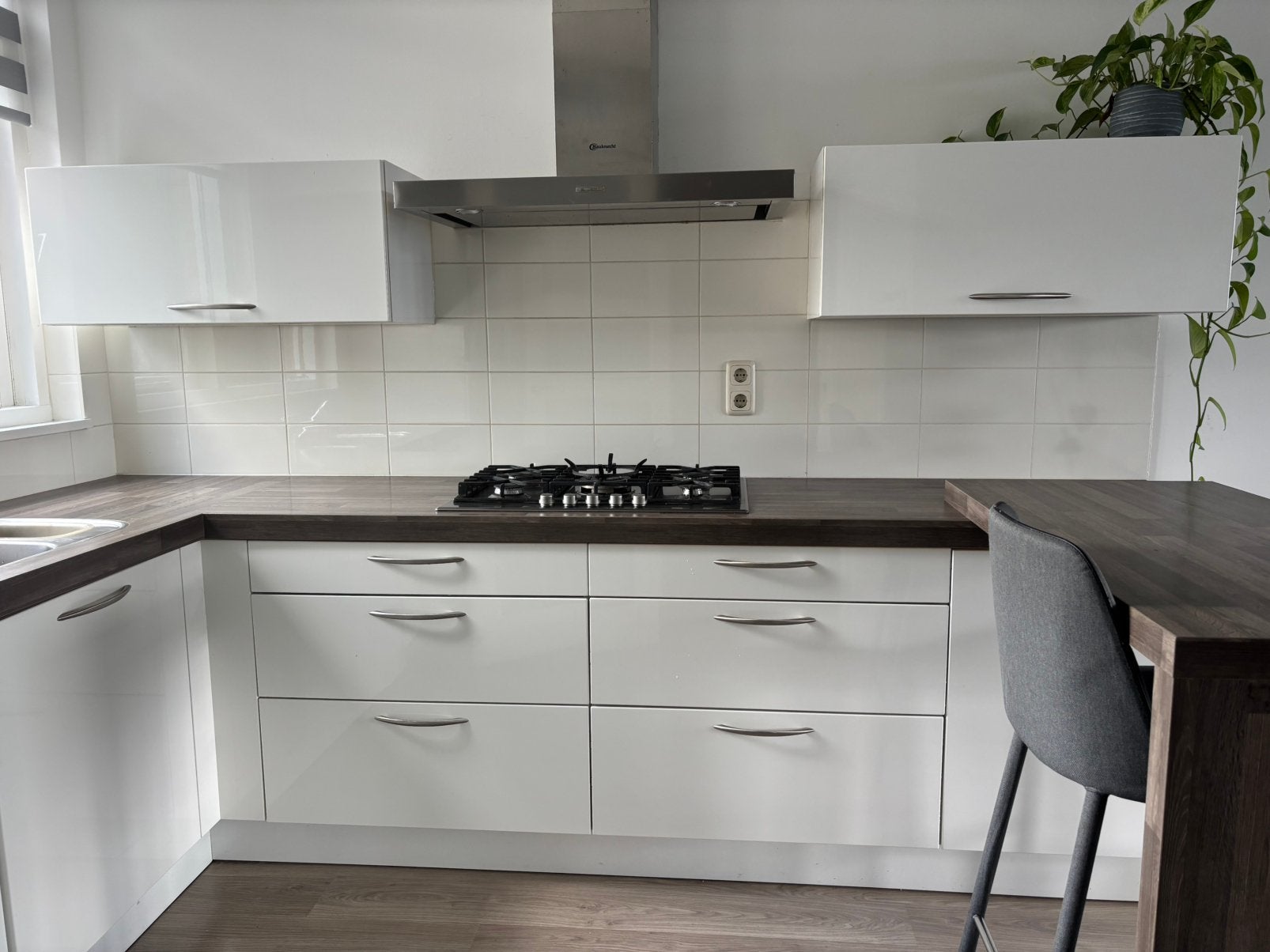 Witte Brugman keuken, Ophalen, Gebruikt, Wit, Hoekkeuken