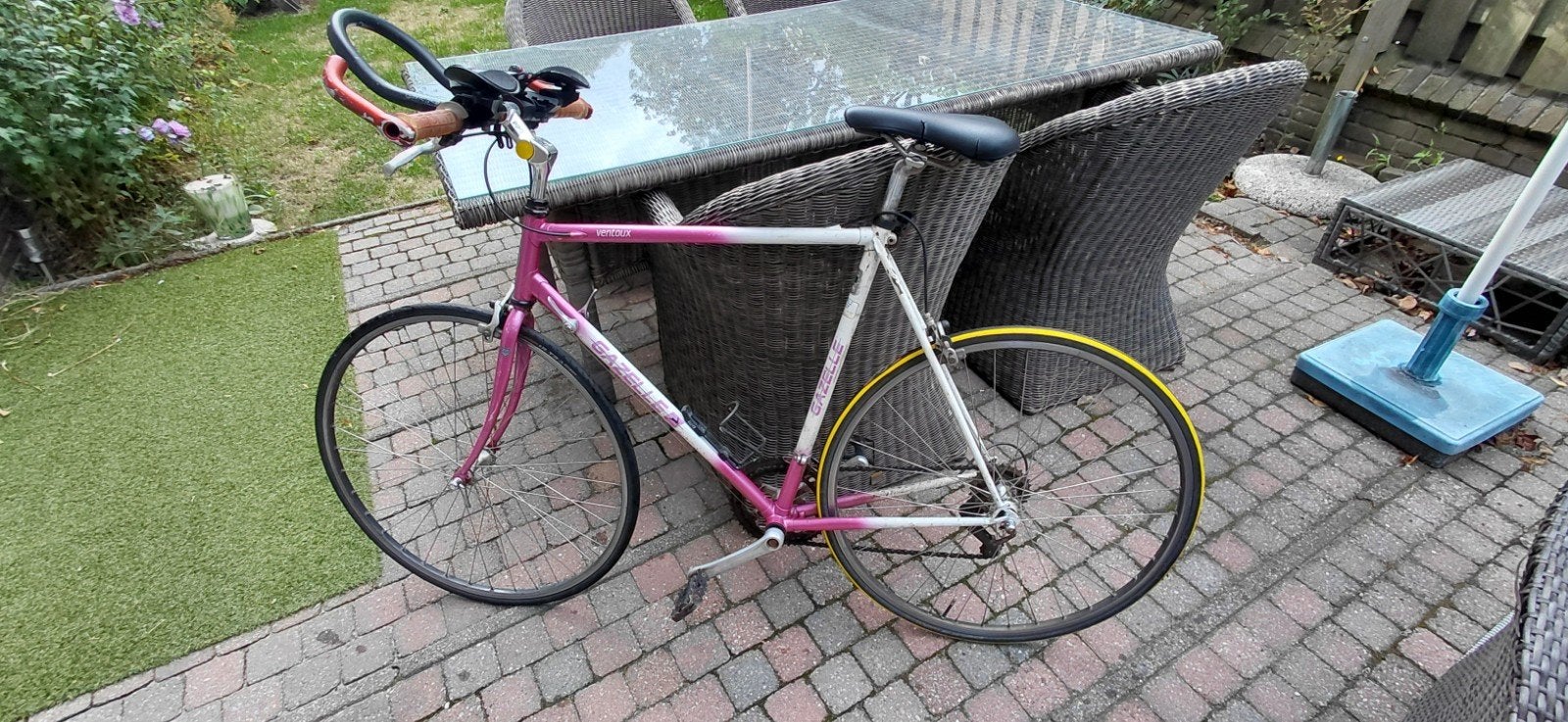Gazelle Ventoux racefiets - roze/wit, Fietsen en Brommers, Ophalen, Gebruikt, Aluminium, 61 tot 65 cm