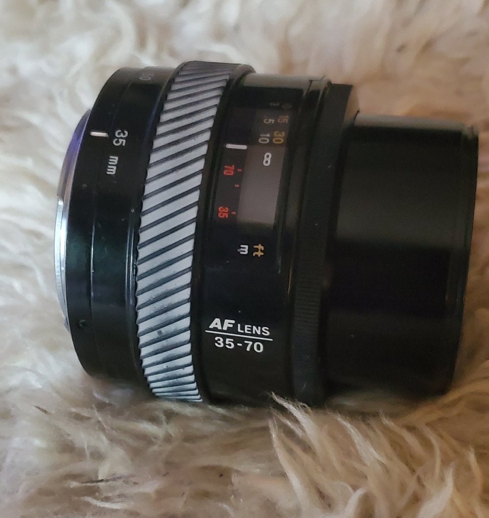 Minolta objectief 35-70, Ophalen of Verzenden, Gebruikt, Groothoeklens, Zoom