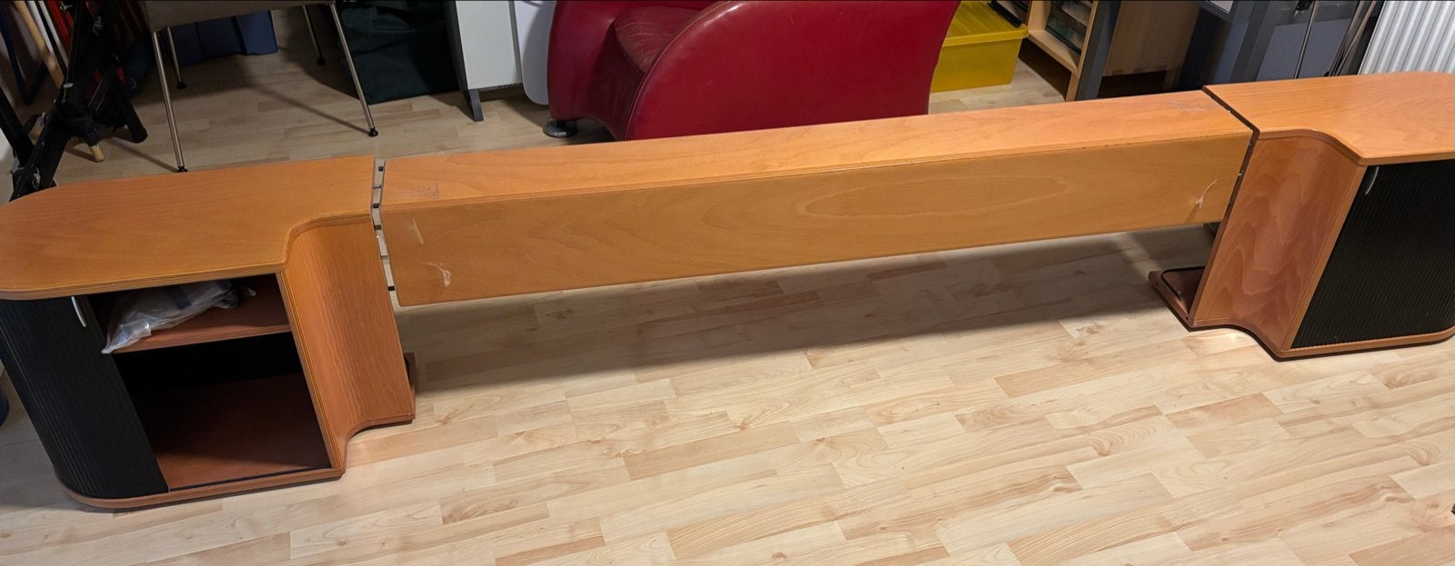 Auping Ombouw Afronden - Houten Bedombouw, Ophalen, Gebruikt, 200 cm of meer, Minder dan 100 cm