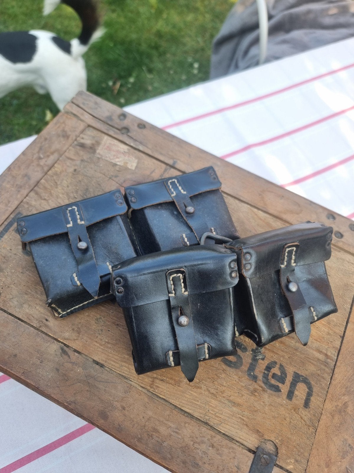 Originele WW2 G43 Gewehr 43 Patroontassen Magazijntassen, Ophalen of Verzenden, Landmacht, Duitsland