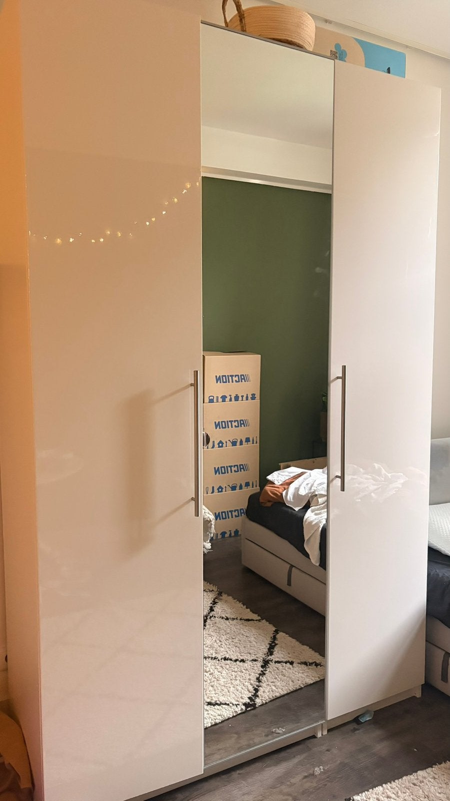 IKEA Pax Kast 236 cm hoog - Wit met spiegeldeuren, Ophalen, Gebruikt, 100 tot 150 cm, 200 cm of meer