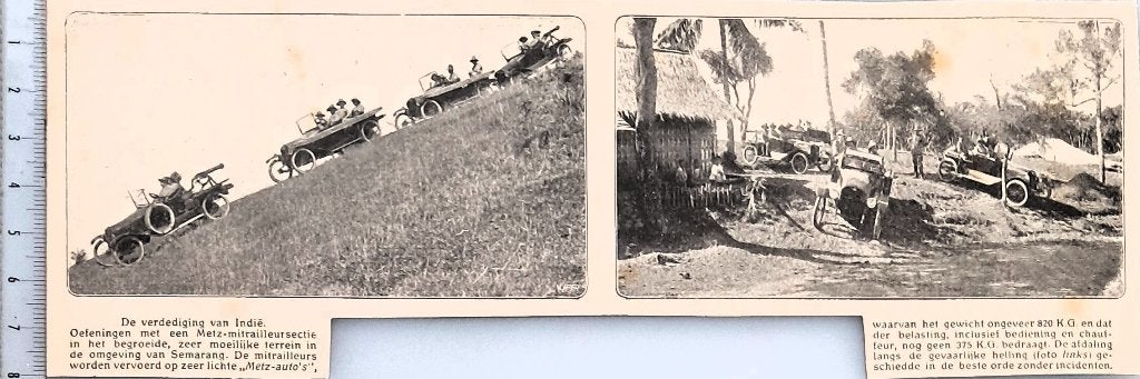 Leger Indië 1917; Metz-mitrailleursecties te Semarang, Verzenden, Voor 1940, Gebruikt, Overige onderwerpen