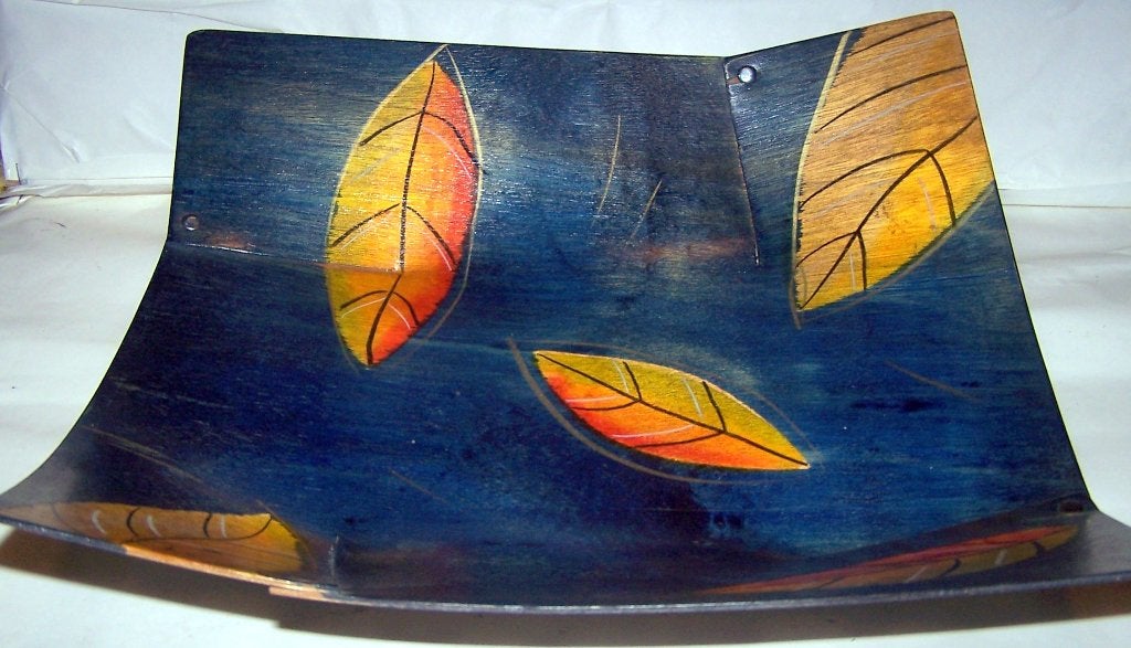 Prachtige zeldzame Kakadu houten design schaal. 40x35cm.Izgs, Ophalen of Verzenden