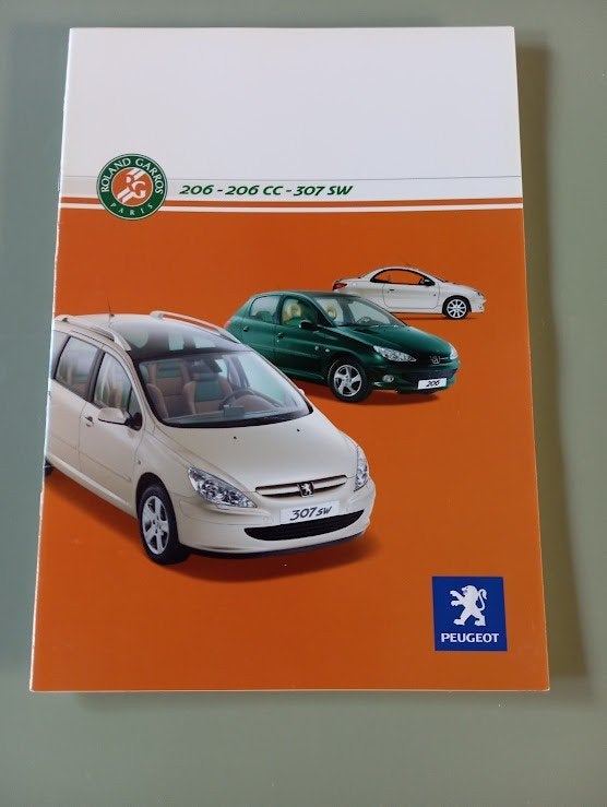 Peugeot 206 / 206 CC / 307 SW Roland Garros 5 / 2004 20 p., Verzenden, Zo goed als nieuw, Peugeot