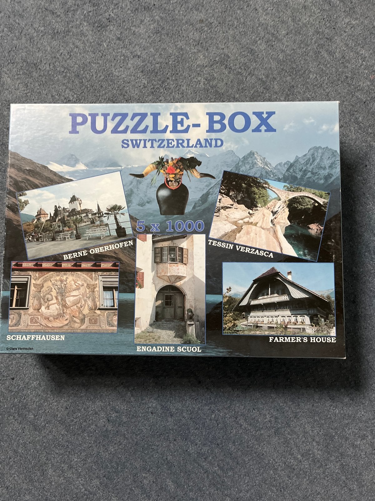 Zwitserland Foto Puzzel Box - 5x1000 stukjes, Ophalen of Verzenden, Meer dan 1500 stukjes, Gebruikt, Legpuzzel