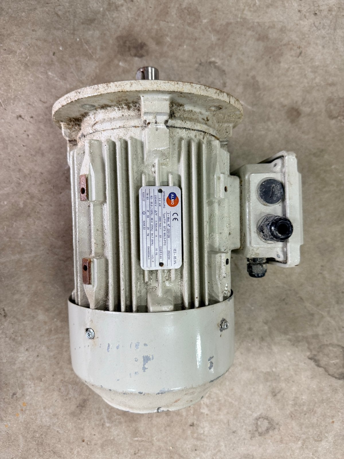 ALMO Elektromotor 2.2 kW, 2880 rpm, Type ST3 90L2-PTC, Doe-het-zelf en Verbouw, Ophalen, Gebruikt, Elektromotor, 1800 rpm of meer