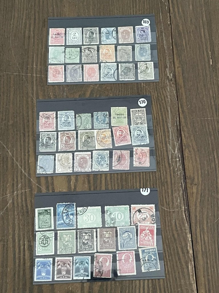 Roemenie oude postzegels kaart  169+170+171, Verzenden, Overige landen, Gestempeld