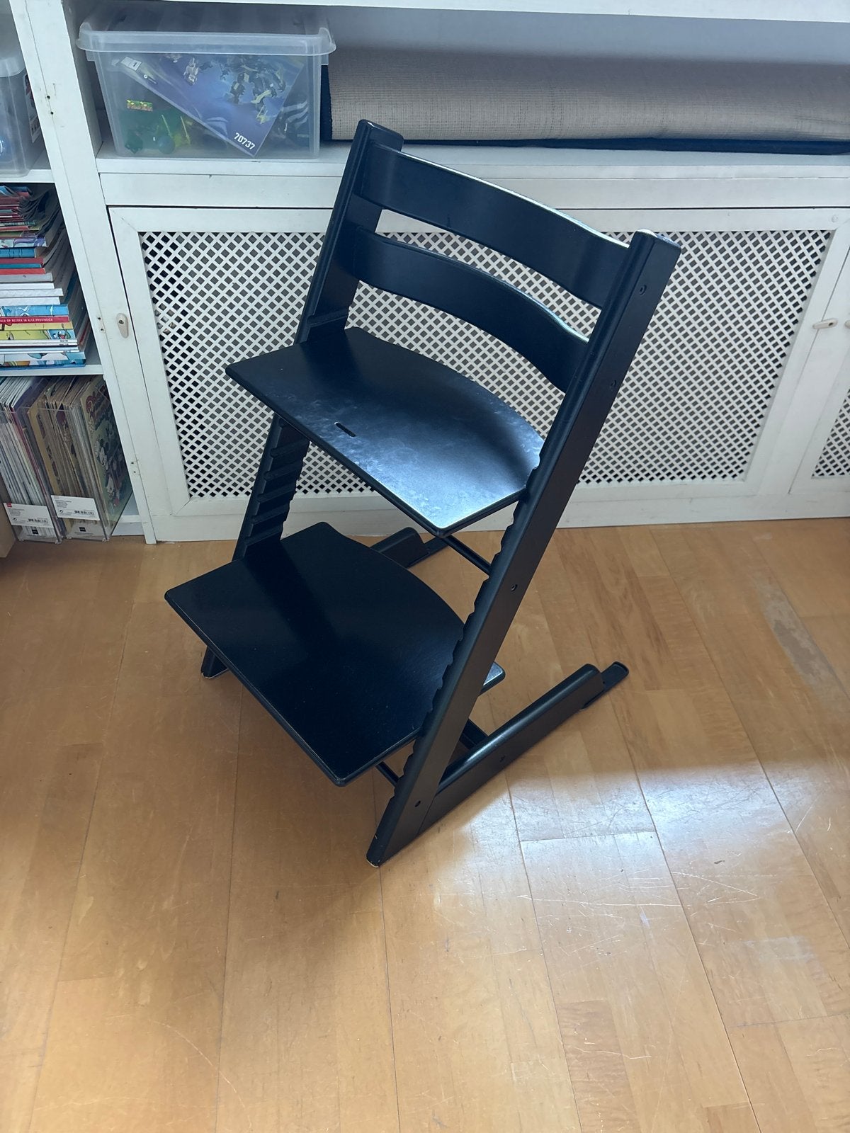 Stokke Tripp Trapp meegroeistoel - Zwart, Ophalen, Gebruikt, Meegroeistoel, Aanschuifbaar