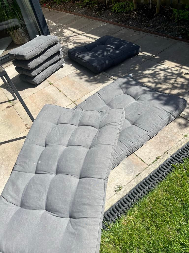 Loungekussens Florence grijs, Tuin en Terras, Tuinmeubel-accessoires, Ophalen, Gebruikt