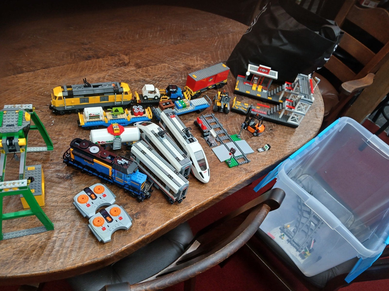 Lego treinen, Ophalen