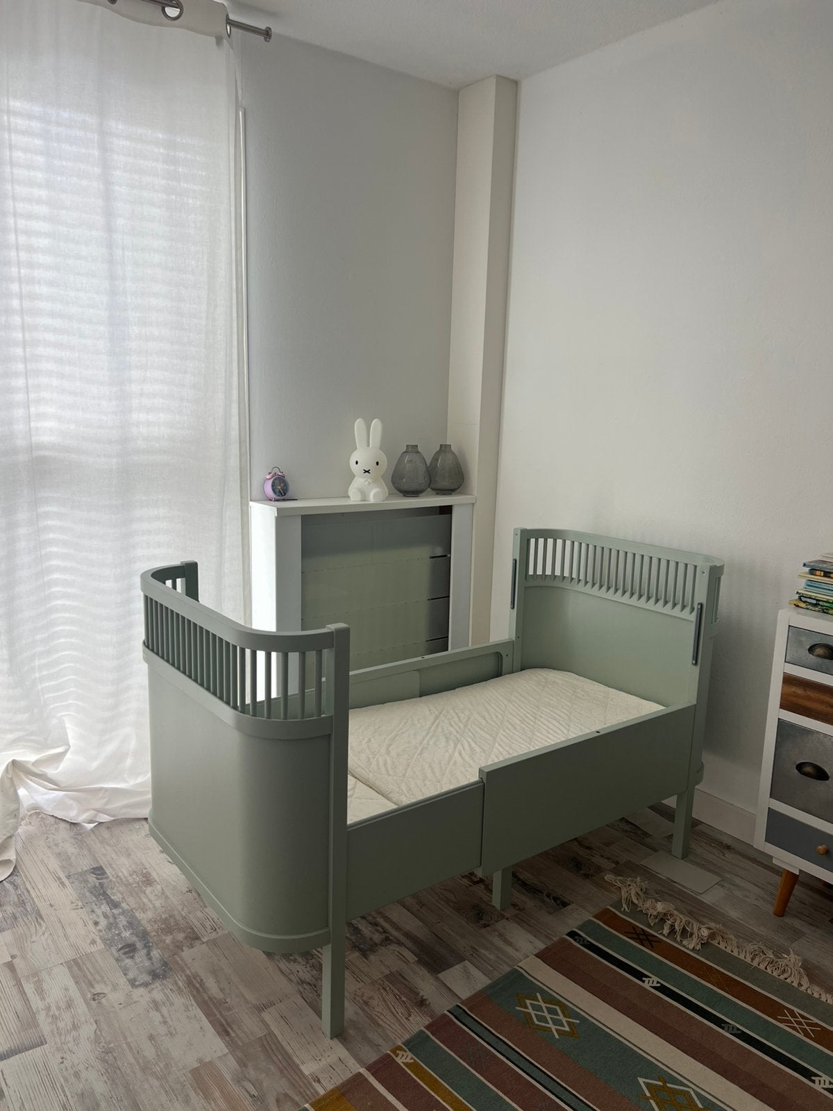 Sebra Kili Meegroeibed Baby & Junior - Mist Green, Ophalen, Zo goed als nieuw, Minder dan 140 cm, 70 tot 85 cm