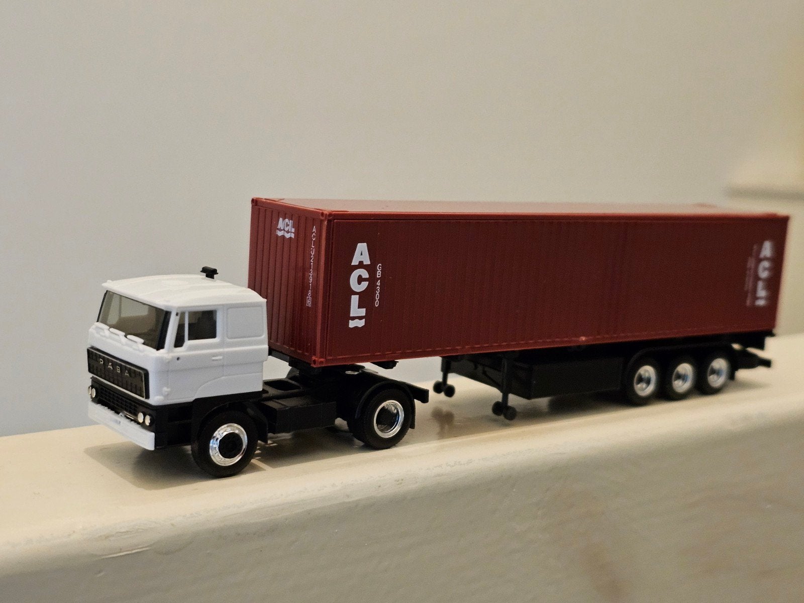 herpa RABA daf 2800 3300 3600 met schmitz ACL container opl, Ophalen of Verzenden, Nieuw, Bus of Vrachtwagen, Herpa