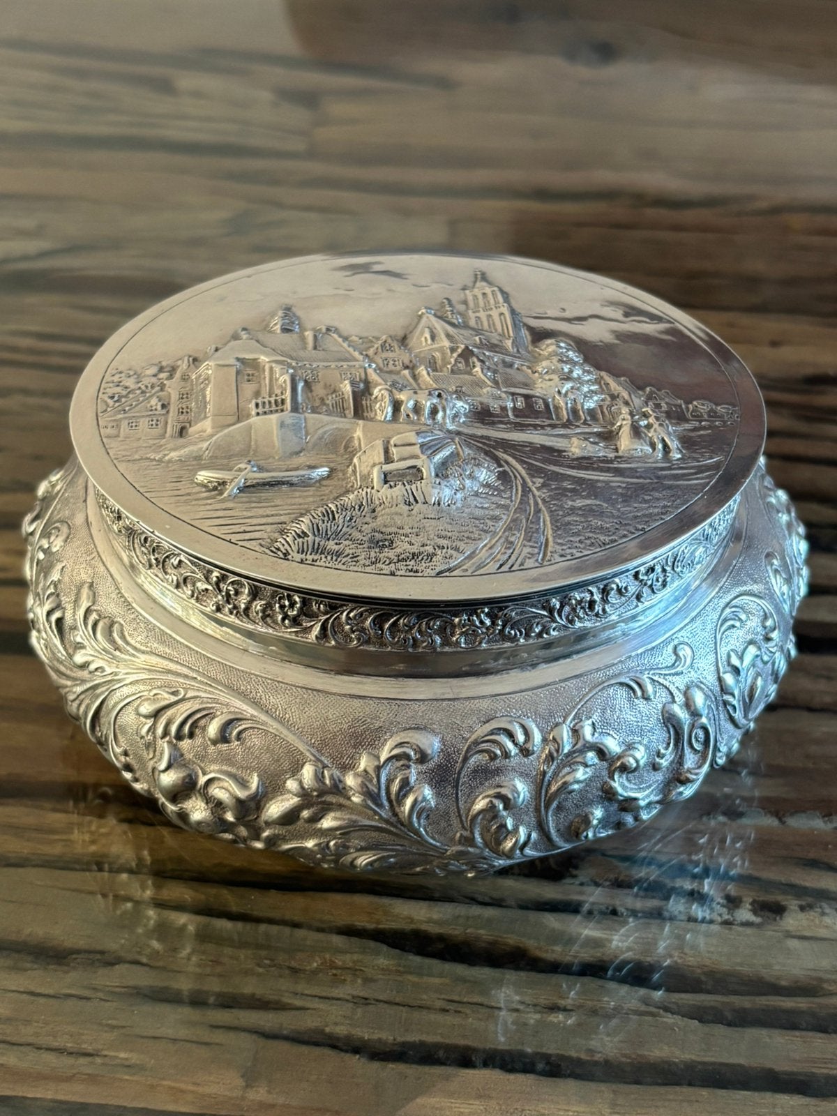 Zilveren koekjes Trommel, Ophalen of Verzenden, Zilver