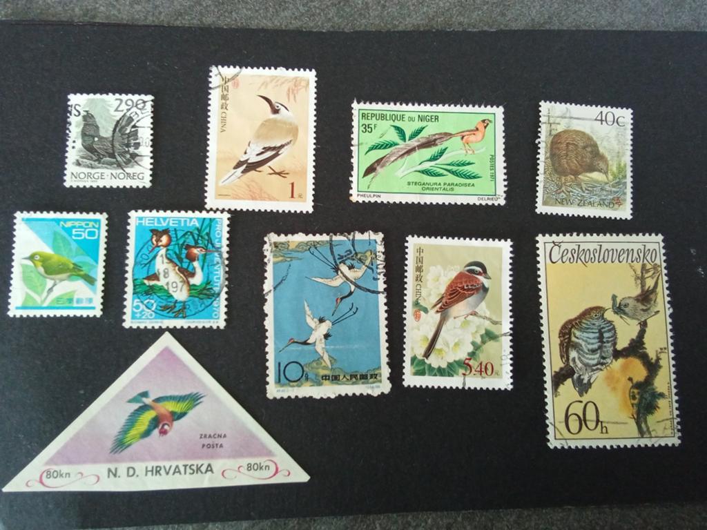 Kavel vogels 3, Verzenden, Gestempeld, Dier of Natuur